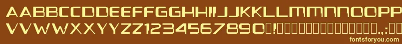 Шрифт Voyanui1.154 – жёлтые шрифты на коричневом фоне