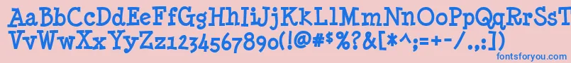 MinyaNouvelleBold Font – Blue Fonts on Pink Background