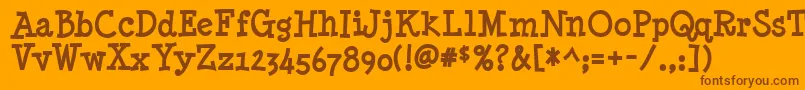 MinyaNouvelleBold Font – Brown Fonts on Orange Background