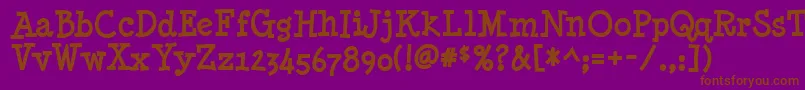 MinyaNouvelleBold Font – Brown Fonts on Purple Background