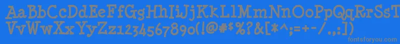 MinyaNouvelleBold Font – Gray Fonts on Blue Background