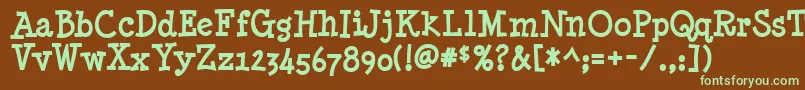 MinyaNouvelleBold Font – Green Fonts on Brown Background