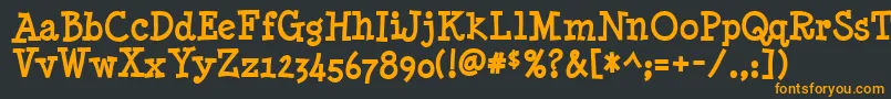 フォントMinyaNouvelleBold – 黒い背景にオレンジの文字