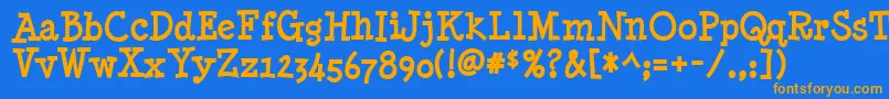 MinyaNouvelleBold Font – Orange Fonts on Blue Background