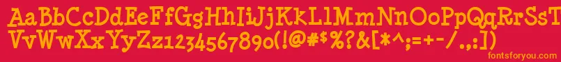 フォントMinyaNouvelleBold – 赤い背景にオレンジの文字