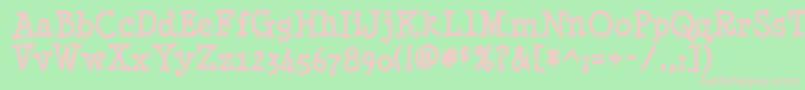MinyaNouvelleBold Font – Pink Fonts on Green Background
