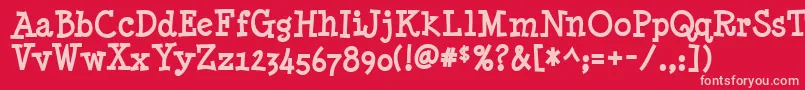 MinyaNouvelleBold Font – Pink Fonts on Red Background