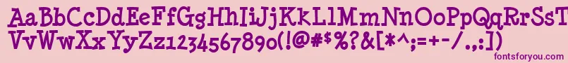 MinyaNouvelleBold Font – Purple Fonts on Pink Background