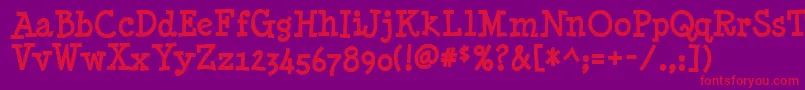 MinyaNouvelleBold Font – Red Fonts on Purple Background