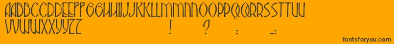 JmhAbadesa-Schriftart – Schwarze Schriften auf orangefarbenem Hintergrund