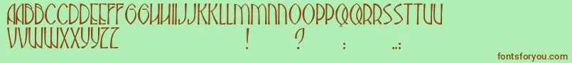 JmhAbadesa Font – Brown Fonts on Green Background