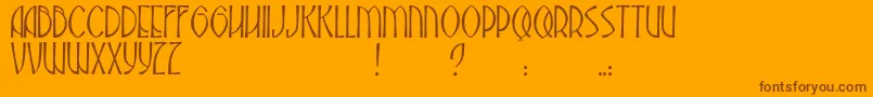 JmhAbadesa Font – Brown Fonts on Orange Background