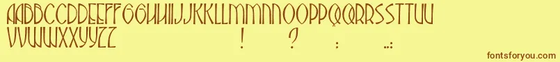 JmhAbadesa Font – Brown Fonts on Yellow Background