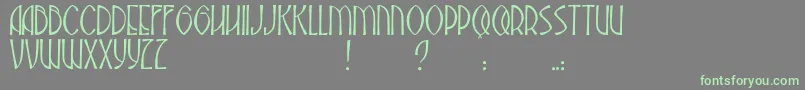 JmhAbadesa Font – Green Fonts on Gray Background