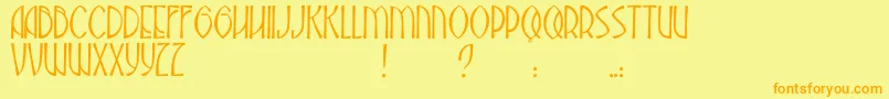 JmhAbadesa Font – Orange Fonts on Yellow Background