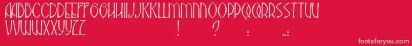 JmhAbadesa Font – Pink Fonts on Red Background