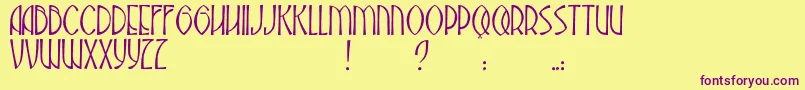 JmhAbadesa Font – Purple Fonts on Yellow Background