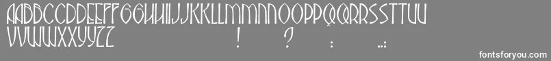 JmhAbadesa-Schriftart – Weiße Schriften auf grauem Hintergrund