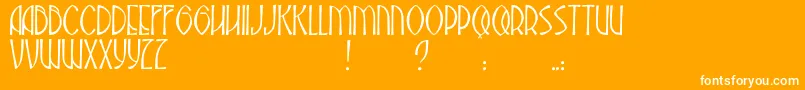 フォントJmhAbadesa – オレンジの背景に白い文字