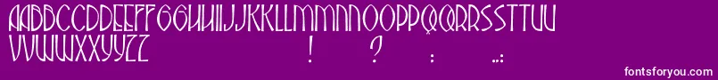 JmhAbadesa Font – White Fonts on Purple Background
