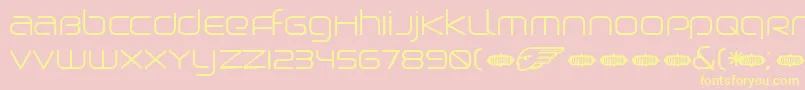 Birdl Font – Yellow Fonts on Pink Background