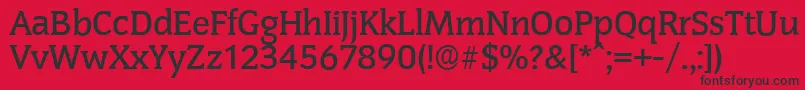 CongressserialMediumRegular Font – Black Fonts on Red Background