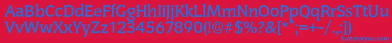 CongressserialMediumRegular Font – Blue Fonts on Red Background