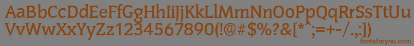 Шрифт CongressserialMediumRegular – коричневые шрифты на сером фоне