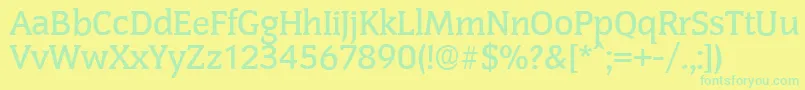 CongressserialMediumRegular Font – Green Fonts on Yellow Background