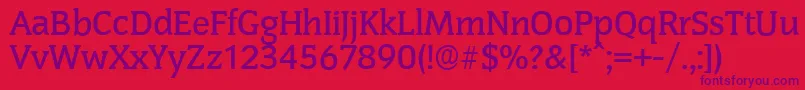 CongressserialMediumRegular Font – Purple Fonts on Red Background