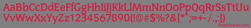 CongressserialMediumRegular Font – Red Fonts on Gray Background
