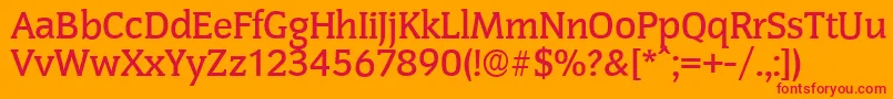 CongressserialMediumRegular Font – Red Fonts on Orange Background