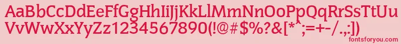 CongressserialMediumRegular Font – Red Fonts on Pink Background