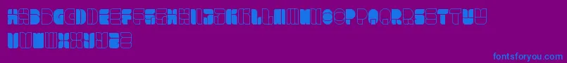 WindowsInJapan Font – Blue Fonts on Purple Background