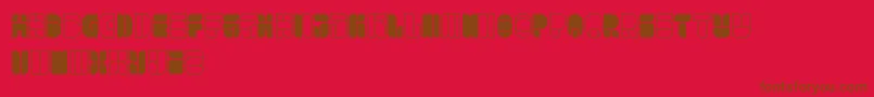 WindowsInJapan Font – Brown Fonts on Red Background