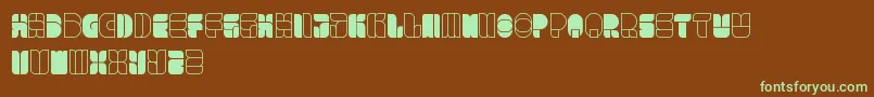 Шрифт WindowsInJapan – зелёные шрифты на коричневом фоне