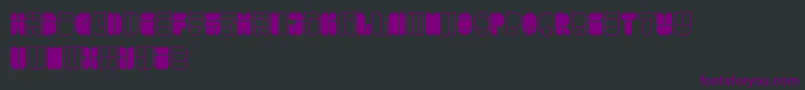 Czcionka WindowsInJapan – fioletowe czcionki na czarnym tle