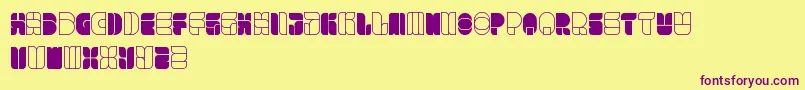 WindowsInJapan Font – Purple Fonts on Yellow Background