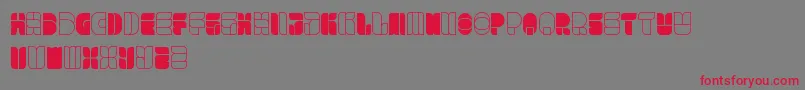 フォントWindowsInJapan – 赤い文字の灰色の背景