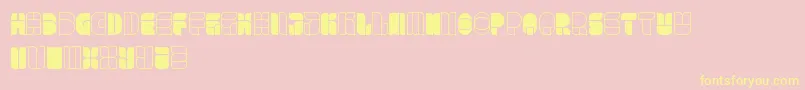 WindowsInJapan-Schriftart – Gelbe Schriften auf rosa Hintergrund