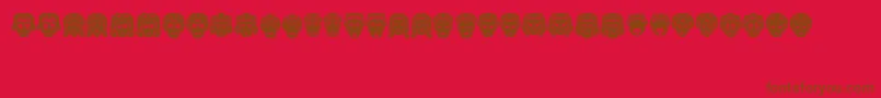 Meine Font – Brown Fonts on Red Background