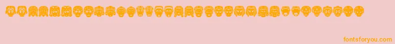 Meine Font – Orange Fonts on Pink Background