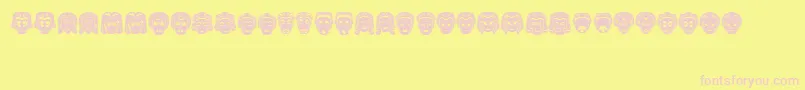 Meine Font – Pink Fonts on Yellow Background