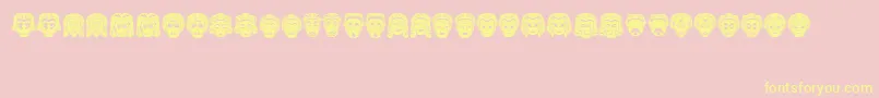 Meine Font – Yellow Fonts on Pink Background