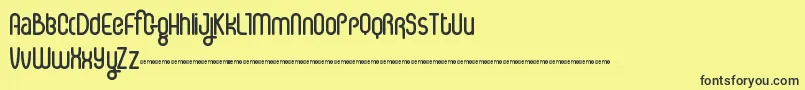 IceCs Font – Black Fonts on Yellow Background