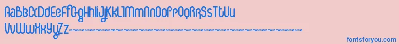 IceCs Font – Blue Fonts on Pink Background