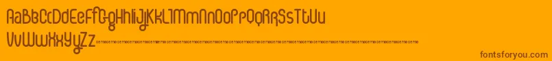 IceCs Font – Brown Fonts on Orange Background
