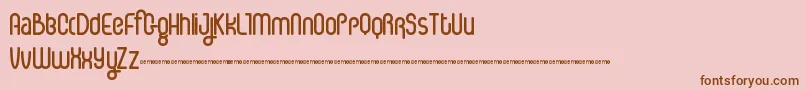 IceCs Font – Brown Fonts on Pink Background