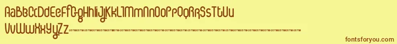 IceCs Font – Brown Fonts on Yellow Background