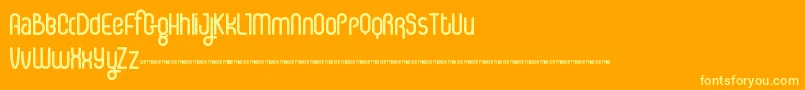 IceCs Font – Yellow Fonts on Orange Background